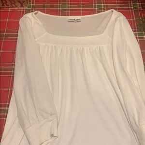 Michael Stars square neck quarter sleeve shirt